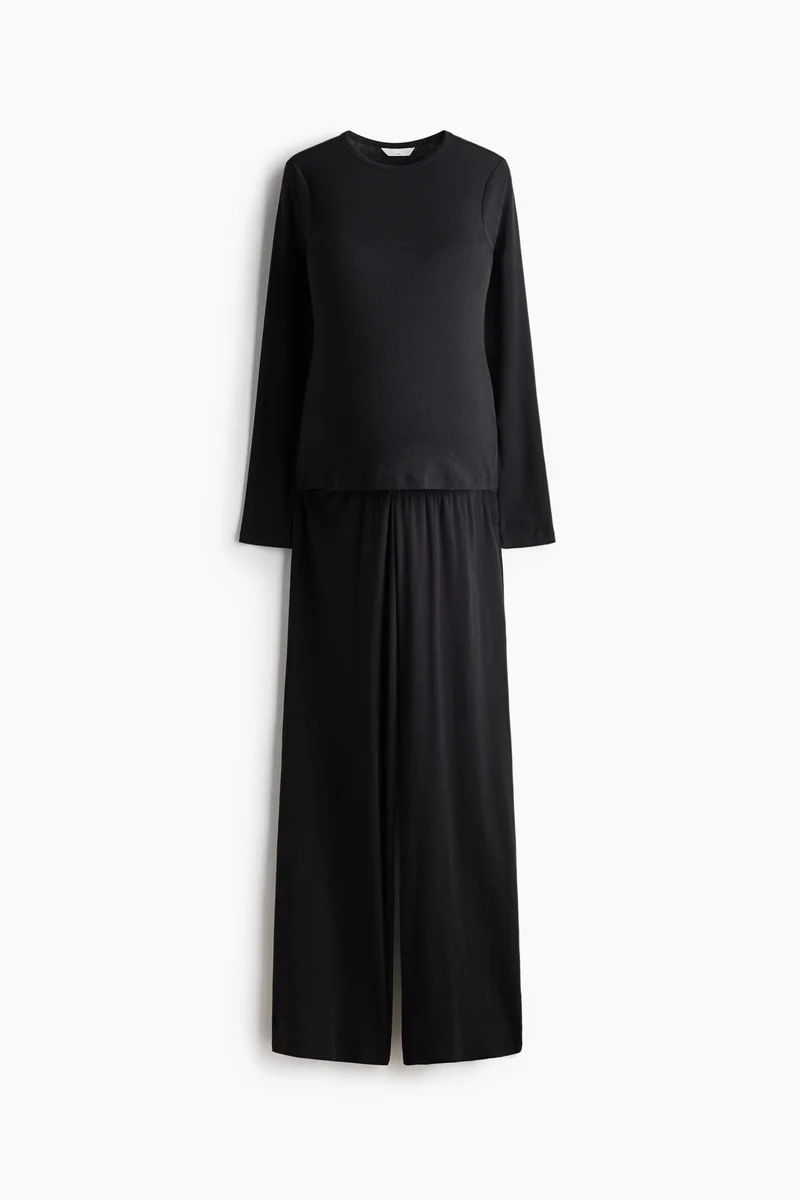 H&M  MAMA Pointelle jersey pyjamas for Women | Best Price UAE